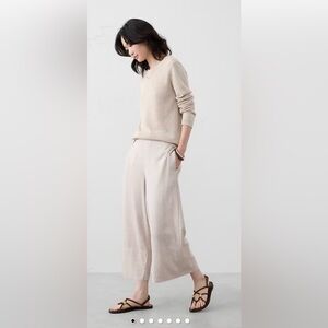 Banana Republic Wide-Leg Cropped Linen Blend Pants women’s size large.